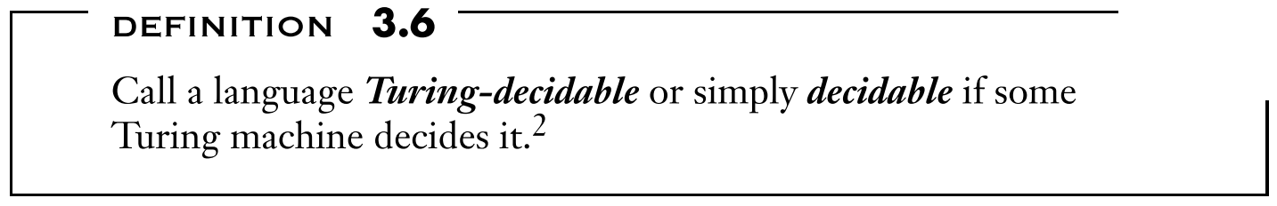 Turing Decidable